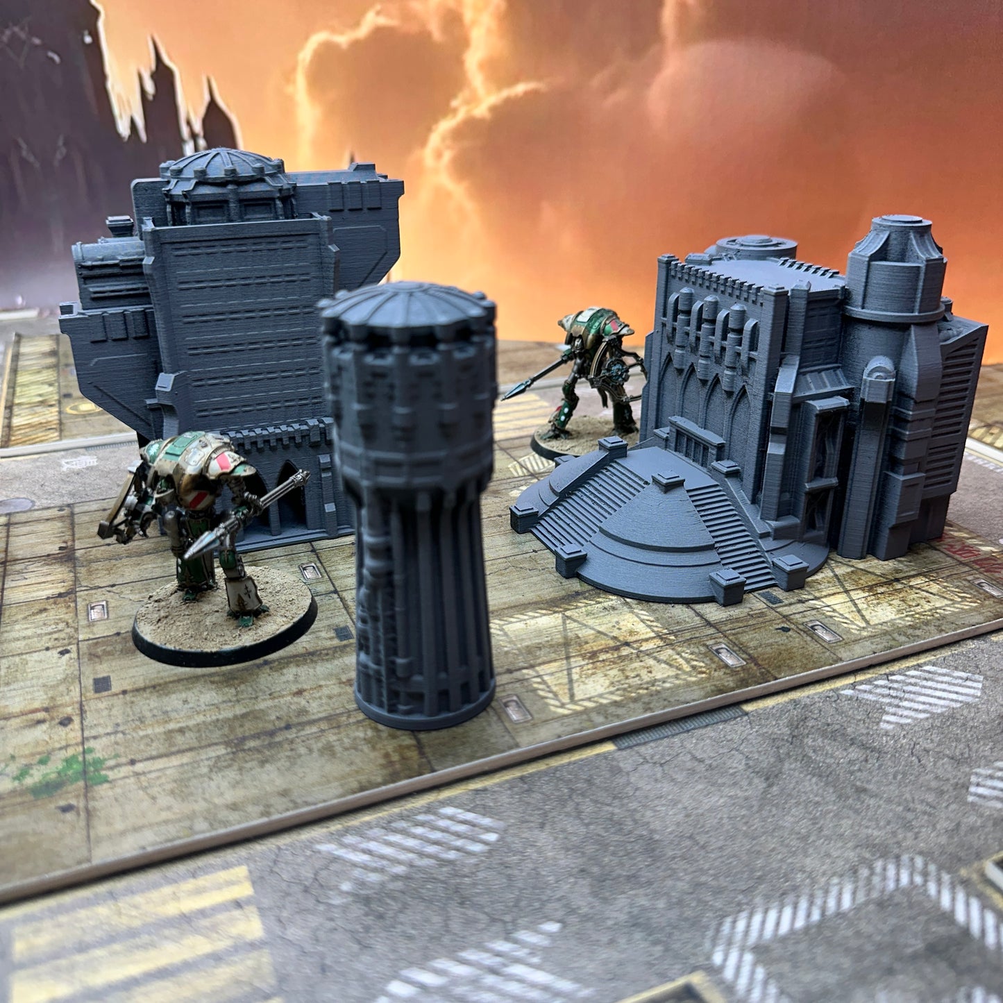 Sci-Fi City Block A Terrain Set: Wargaming Buildings, 6-8mm Scale