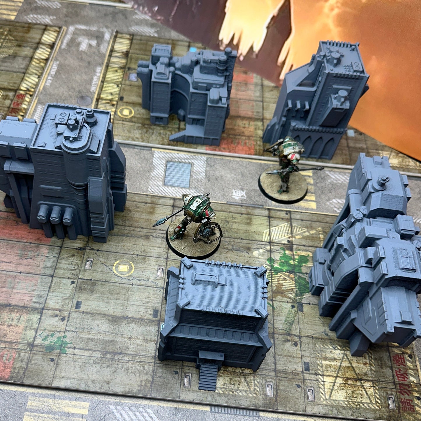 Sci-Fi City Block B Terrain Set: Wargaming Buildings, 6-8mm Scale (Copy)