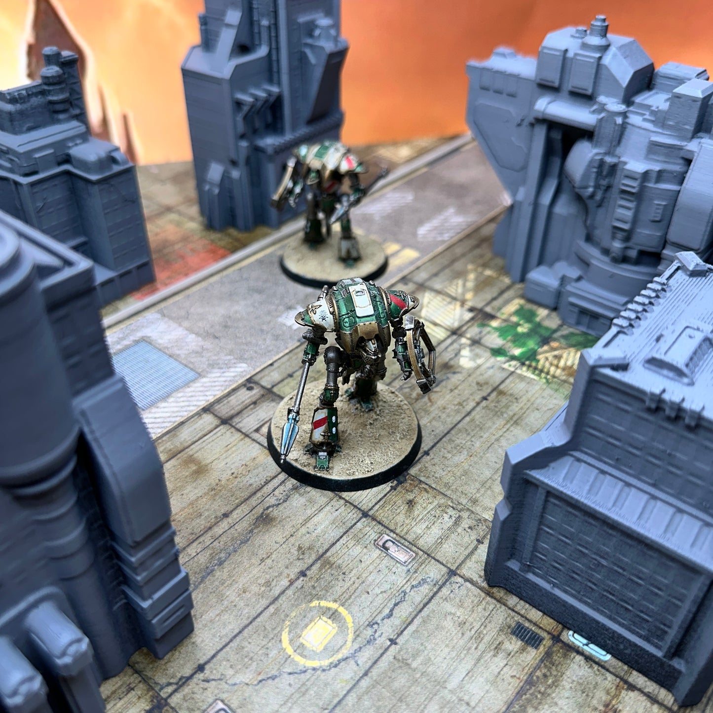 Sci-Fi City Block B Terrain Set: Wargaming Buildings, 6-8mm Scale (Copy)