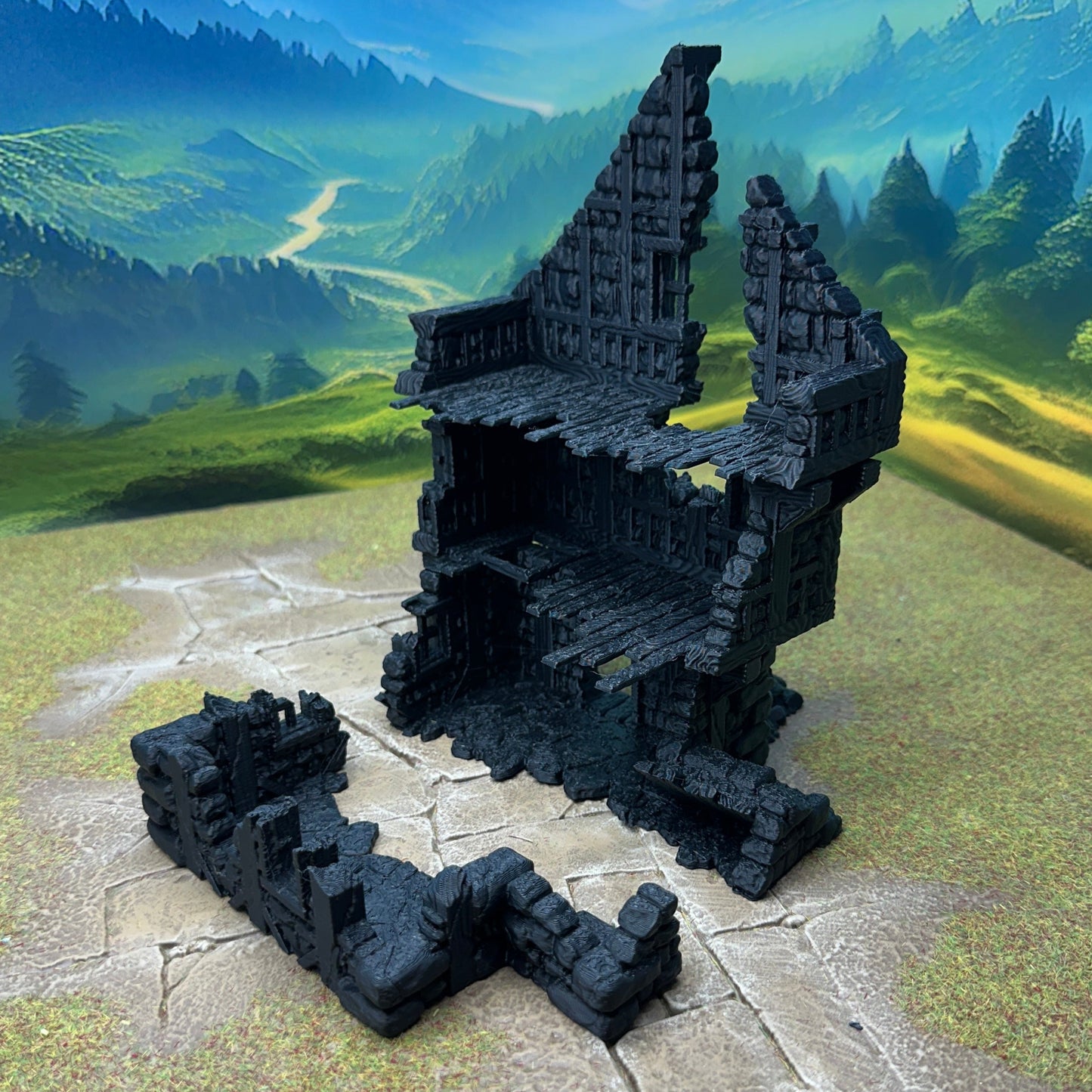 Ruined large fantasy house 28mm - House 5 front