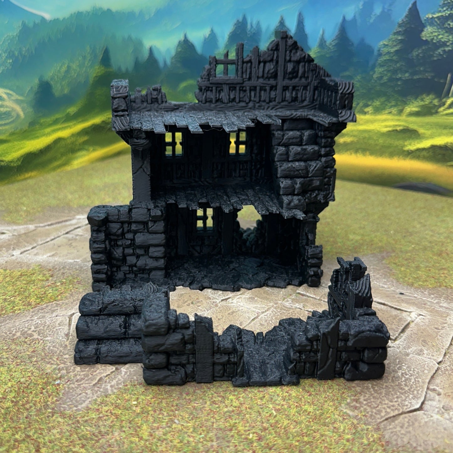 Ruined large fantasy house 28mm - House 5 Back