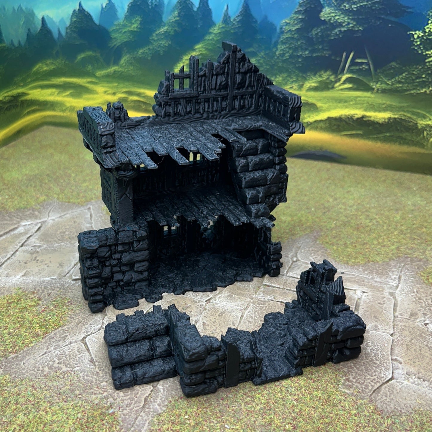 Ruined large fantasy house 28mm - House 5 Back