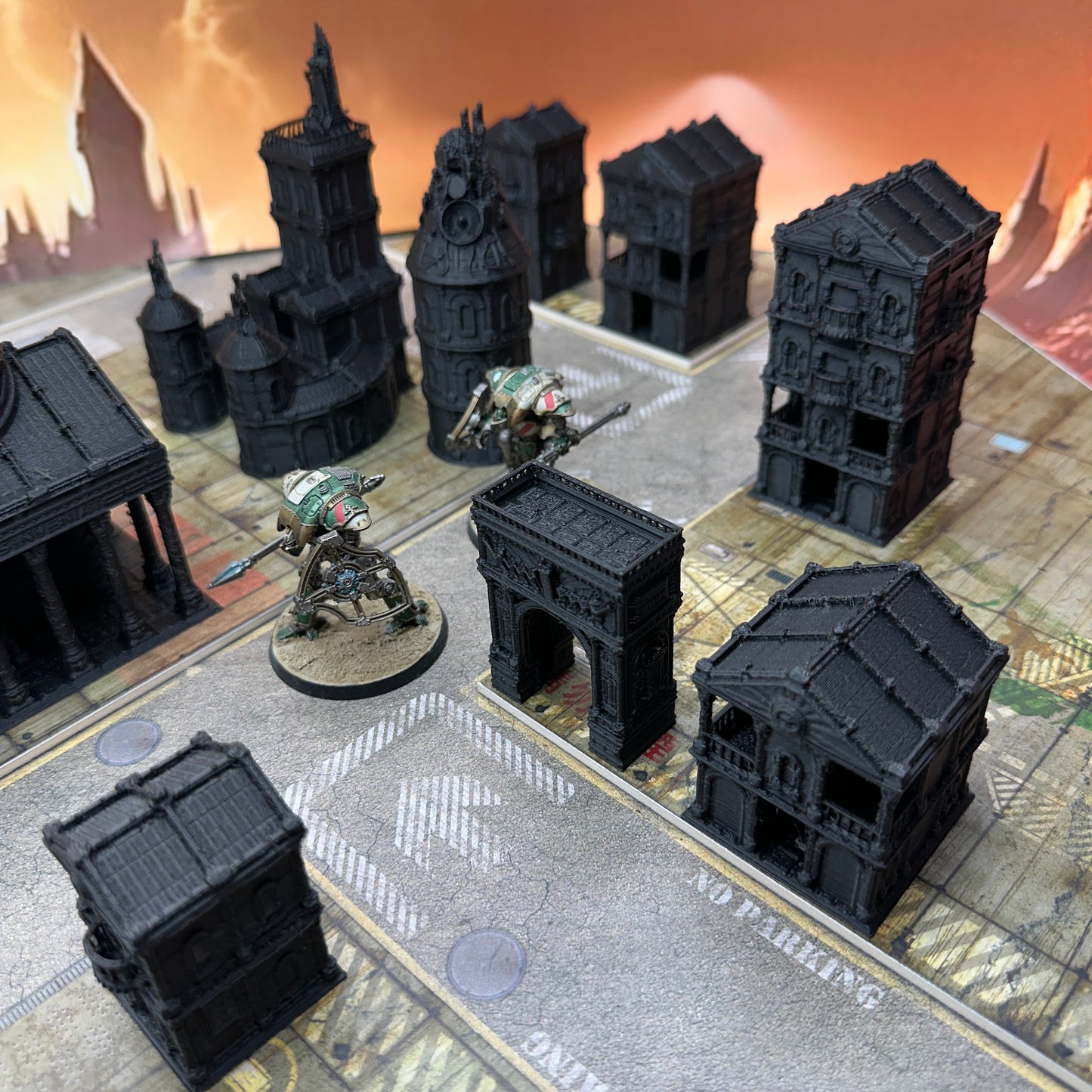 Zorpsector City buildings Terrain set. 8mm scale