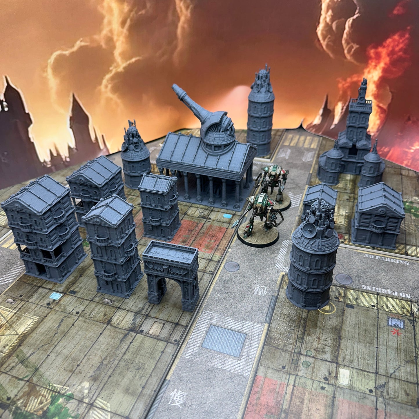 Zorpsector City buildings Terrain set. 8mm scale