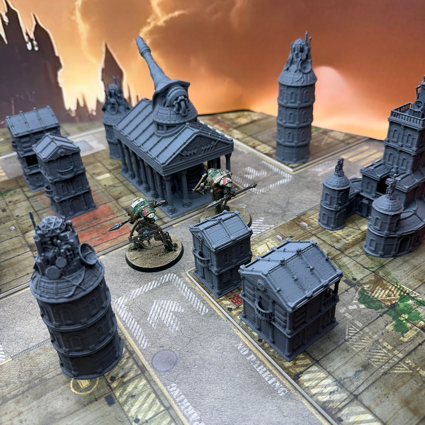 Zorpsector City buildings Terrain set. 8mm scale