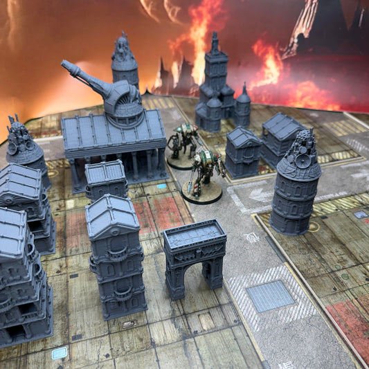 Zorpsector City buildings Terrain set. 8mm scale