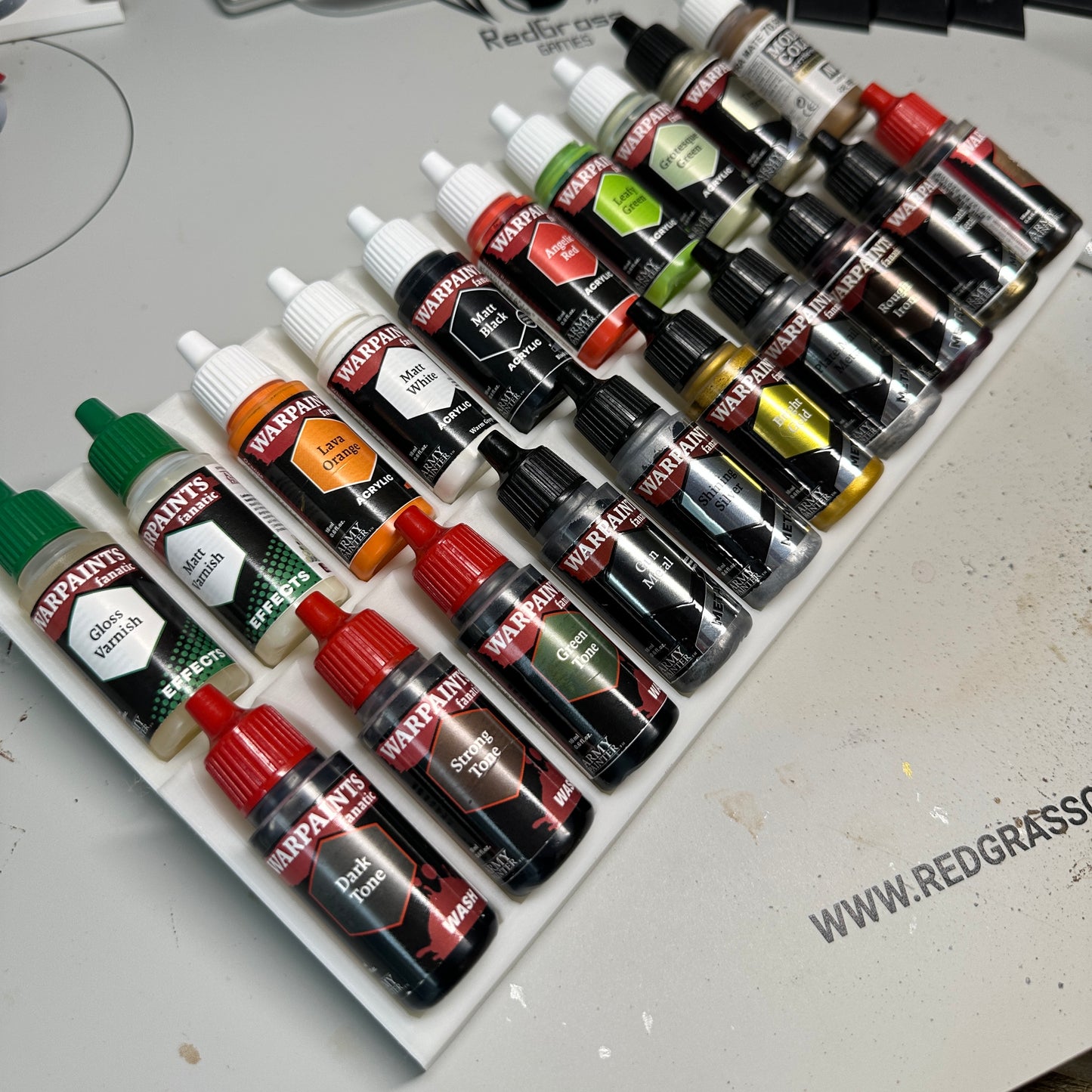 Hobby Paint Storage Tray – Holds 20 Dropper Bottles (Army Painter Speed Paint / Vallejo)