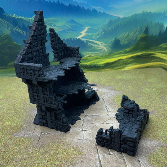 Ruined large fantasy house 28mm - House 5 front