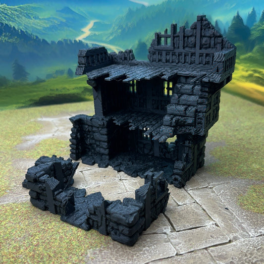 Ruined large fantasy house 28mm - House 5 Back